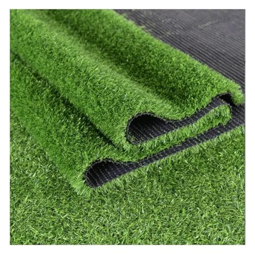 HEYDGBBZ Realistischer grüner Kunstrasenteppich, rutschfeste Rasenmatte for Terrasse, Garten, Spielplatz und Camping, leicht zu reinigender Rasenteppich(1.5x2m) von HEYDGBBZ