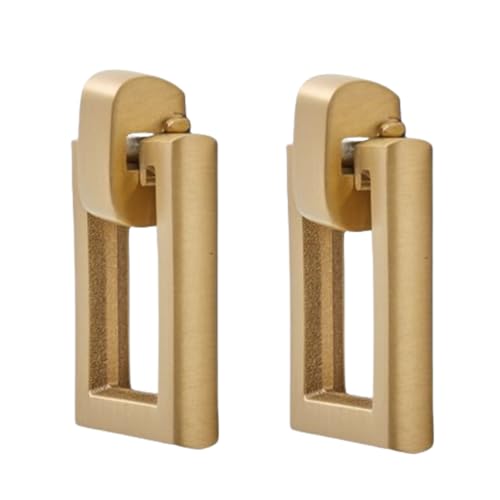HEYDGBBZ Schubladengriffe aus antikem Messing, Küchenschrankknöpfe, 2 Stück, massiver Kleiderschrank-Zugringgriff, Schrankgriff aus Messing, 72 x 30 x 20 mm(58 * 36 * 13mm) von HEYDGBBZ