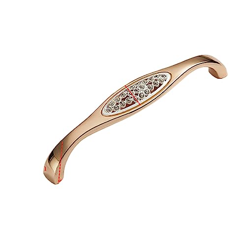 HEYDGBBZ Schubladengriffe aus antikem Messing, Schrank- und Schubladenknöpfe, goldene Türgriffe mit Diamant-Zinklegierung, Schrankschubladenknöpfe, Kleiderschrank-Möbelgriffe(5001128mm) von HEYDGBBZ