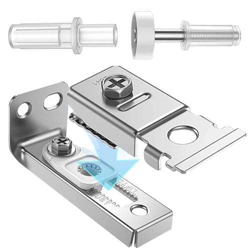 Reparatursatz für Falttüren im Schrank, 4 Hardware-Sets, inklusive oberer und unterer Halterung, Falttürteile mit Drehpunkten, passend Schienen aller Stärken Größen von HEYDGBBZ