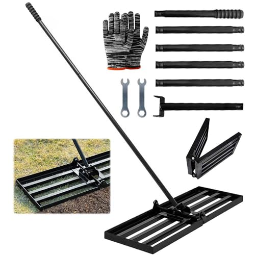 Rasen Nivellierungsrechen, Nivellierrechen,76 x 25 cm mit Stiel, Rasennivilierrechen, Rasenglätter Faltbar, Rakel für Rasen, zum Nivellieren von Rasen/Sand/Boden für den Garten-Golfplatz. Rasen Nivellierungsrechen, Nivellierrechen,76 x 25 cm mit Stiel, Rasennivilierrechen, Rasenglätter Faltbar, Rakel für Rasen, zum Nivellieren von Rasen/Sand/Boden für den Garten-Golfplatz. von HEYIDAMAI