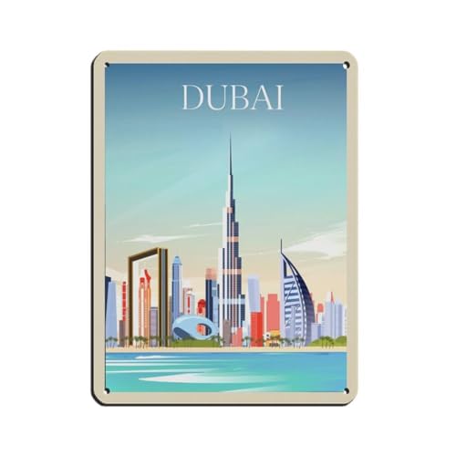 HEYKYY Dubai Vintage Retro Reiseposter Blechschild Vintage Metall Pub Club Cafe Bar Home Wandkunst Dekoration Poster Retro-Stil 30 x 40 cm HEYKYY Dubai Vintage Retro Reiseposter Blechschild Vintage Metall Pub Club Cafe Bar Home Wandkunst Dekoration Poster Retro-Stil 30 x 40 cm von HEYKYY