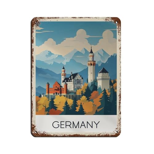 HEYKYY Vintage Retro Reiseposter Deutschland Blechschild Vintage Metall Pub Club Cafe Bar Home Wandkunst Dekoration Poster Retro-Stil 30 x 40 cm HEYKYY Vintage Retro Reiseposter Deutschland Blechschild Vintage Metall Pub Club Cafe Bar Home Wandkunst Dekoration Poster Retro-Stil 30 x 40 cm von HEYKYY