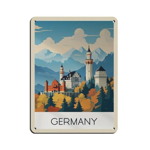 HEYKYY Vintage Retro Reiseposter Deutschland Blechschild Vintage Metall Pub Club Cafe Bar Home Wandkunst Dekoration Poster Retro-Stil 30 x 40 cm HEYKYY Vintage Retro Reiseposter Deutschland Blechschild Vintage Metall Pub Club Cafe Bar Home Wandkunst Dekoration Poster Retro-Stil 30 x 40 cm von HEYKYY