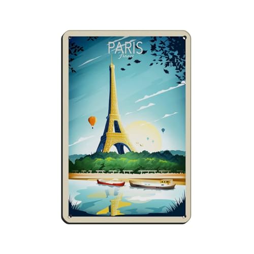 HEYKYY Vintage Retro Reiseposter Paris Blechschild Vintage Metall Pub Club Cafe Bar Home Wandkunst Dekoration Poster Retro-Stil 20 x 30 cm HEYKYY Vintage Retro Reiseposter Paris Blechschild Vintage Metall Pub Club Cafe Bar Home Wandkunst Dekoration Poster Retro-Stil 20 x 30 cm von HEYKYY