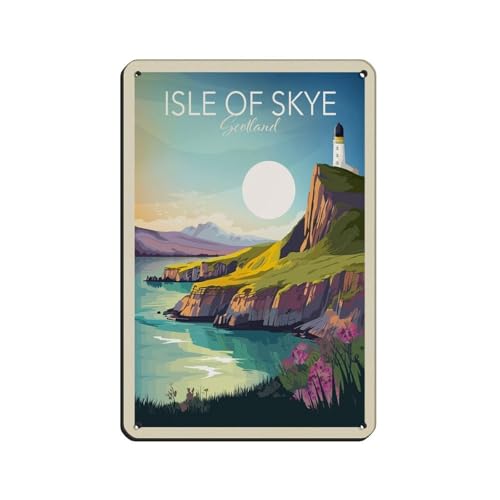 HEYKYY Vintage Retro Reiseposter Schottland Isle of Skye Blechschild Vintage Metall Pub Club Cafe Bar Home Wandkunst Dekoration Poster Retro-Stil 20 x 30 cm HEYKYY Vintage Retro Reiseposter Schottland Isle of Skye Blechschild Vintage Metall Pub Club Cafe Bar Home Wandkunst Dekoration Poster Retro-Stil 20 x 30 cm von HEYKYY