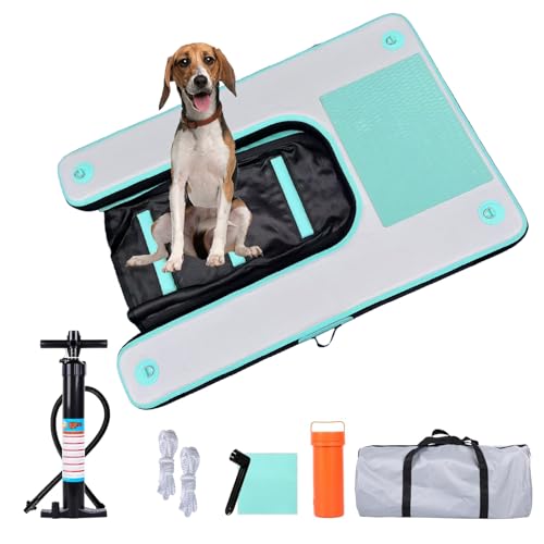 HEYLIFE Inflatable Dog Ramp Floating Dock Water Raft Ladder for Pool Up to 220LBS Bgreen 4.9ft x 3ft x 4in HEYLIFE Inflatable Dog Ramp Floating Dock Water Raft Ladder for Pool Up to 220LBS Bgreen 4.9ft x 3ft x 4in von HEYLIFE
