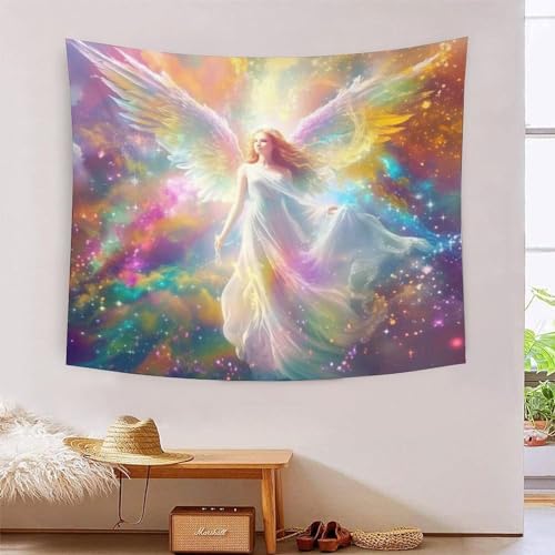 HEYLInUP 3D Druck Engel Wandteppiche Poster Ornament Wandbehang Wandteppich Raumteiler Vorhang Für Schlafzimmer, Wohnzimmer, Wohnheim Tapisseries 70cmx100cm von HEYLInUP