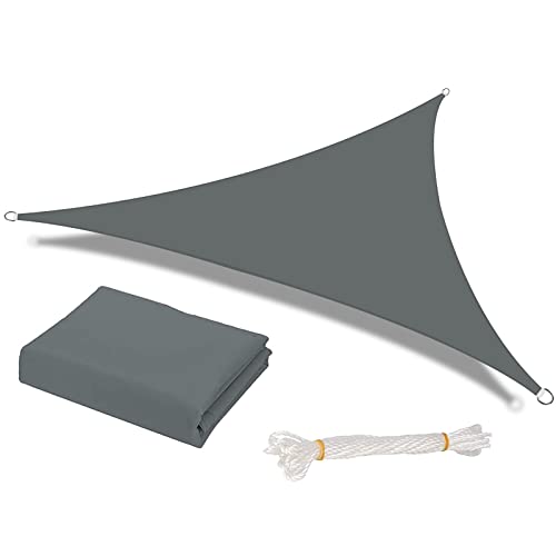 HEYOMART Sonnensegel Dreieck 3 x 3 x 3m Wasserdicht Sonnenschutz inkl Befestigungsseile PES Polyester mit UV Schutz für Garten Terrasse Camping, Anthrazit HEYOMART Sonnensegel Dreieck 3 x 3 x 3m Wasserdicht Sonnenschutz inkl Befestigungsseile PES Polyester mit UV Schutz für Garten Terrasse Camping, Anthrazit von HEYOMART
