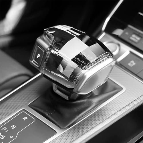 HEYOUTH Heller Kristall Schalthebelknauf,Griffe Dekorativ Schalthebelknauf Getriebegriff Kompatibel for Audi A6 A7 SQ8 RS6 RS7 Q7 Q8 S8,Abdeckung Trim Ersatz Schalthebel,Auto Innenbereich Dekoration von HEYOUTH