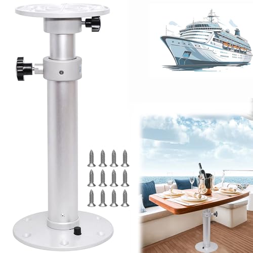 Wohnmobil-Tischbeine,Abnehmbares Wohnmobil Tischbein,Wohnmobil Tischbeine Sockel,450-690mm Höhenverstellbare Aluminiumlegierung Tischsockelbein360°Drehbar Stangenstützbein für Wohnmobil,Boot,Yacht von HEYOUTH