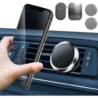 1 Stück Auto-Handyhalterung mit Magnet, Metallblech Auto-Lüftungshalterung, 360°-Stereo-Drehung, geeignet für eine Vielzahl von Telefonmodellen 1 Stück Auto-Handyhalterung mit Magnet, Metallblech Auto-Lüftungshalterung, 360°-Stereo-Drehung, geeignet für eine Vielzahl von Telefonmodellen von HEYTEA