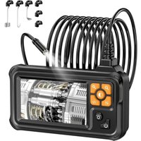 Industrielles digitales HD-Endoskop, 4,3 Zoll 1080P IPS-Endoskop-Inspektionskamera mit tragbarer wasserdichter IP67-Kanalsonde mit 8 LEDs und 5 m von HEYTEA