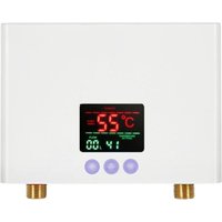 Kleiner elektrischer Durchlauferhitzer, Mini-Elektro-Warmwasserbereiter, LED-Anzeige, elektrischer Warmwasserbereiter mit Touchscreen und Kleiner elektrischer Durchlauferhitzer, Mini-Elektro-Warmwasserbereiter, LED-Anzeige, elektrischer Warmwasserbereiter mit Touchscreen und von HEYTEA