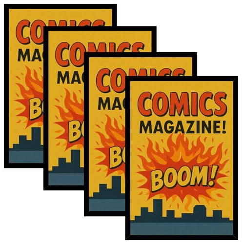 HEYTUYA 4 Pack Comicbuchrahmen Display bis zu 6 3/4 x 10 1/4 Comic Book für Wand und Tischdisplay, Comic Book Display Rahmen mit bruchfestem Plexiglas für Comics 4er Set, Schwarz HEYTUYA 4 Pack Comicbuchrahmen Display bis zu 6 3/4 x 10 1/4 Comic Book für Wand und Tischdisplay, Comic Book Display Rahmen mit bruchfestem Plexiglas für Comics 4er Set, Schwarz von HEYTUYA