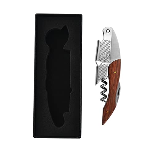 Premium Edelstahl & Palisander Kellnerkorkenzieher,Professionelle Kellnerkorkenzieher für Weinflaschen,3-in-1 Weinöffner Robuster, robuster Edelstahl, Echtholzgriff mit Folienschneider (D-Rosenholz) Premium Edelstahl & Palisander Kellnerkorkenzieher,Professionelle Kellnerkorkenzieher für Weinflaschen,3-in-1 Weinöffner Robuster, robuster Edelstahl, Echtholzgriff mit Folienschneider (D-Rosenholz) von HEYU