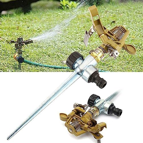 HEZHU 2er Set Rasensprenger Impulsregner Kreisregner Gartenregner Sprinkler Metall von HEZHU