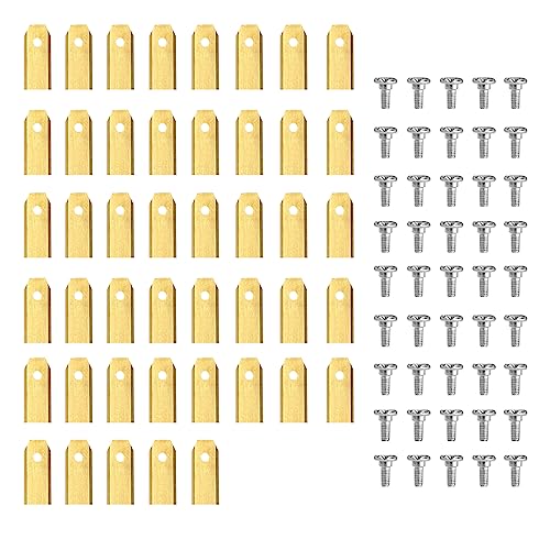 HEZHU 45x Titan Messer Klingen Universal Ersatzklingen Ersatzmesser für alle Husqvarna Automower Gardena Mähroboter, Ersatzmesser 43 mm aus Titanlegierung mit 45 Schrauben von HEZHU