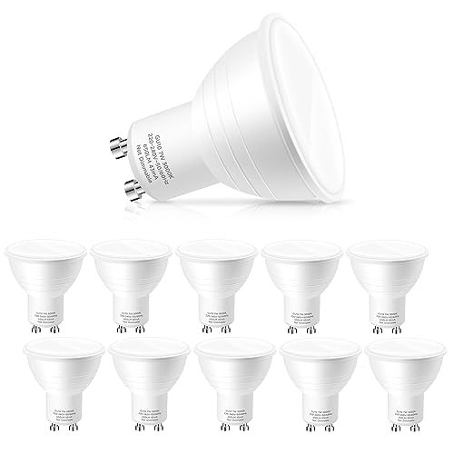 HFCDL GU10 LED Lampe 7W Warmweiß 650lm 3000K, 50W bis 70W äquivalente Halogen Leuchtmittel, energiesparend LED spots, 220-240V led leuchtmittel, Nicht dimmbar, 10 Stück von HFCDL