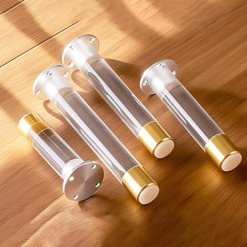 HFDASUENT Acryl-Möbelbeine, 4er-Set Glas Klar Schrankfüße transparent Möbelfüße Rund Sofabeine Bettfüße Tischbeine Ersatz Stützfüße für Sofas Couchtisch Beistelltisch Bett HFDASUENT Acryl-Möbelbeine, 4er-Set Glas Klar Schrankfüße transparent Möbelfüße Rund Sofabeine Bettfüße Tischbeine Ersatz Stützfüße für Sofas Couchtisch Beistelltisch Bett von HFDASUENT