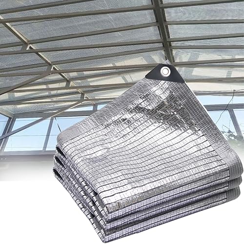 HFDASUENT Alunetz Schattennetz Auto, Aluminiumfolie Sonnensegel mit ösen Schattierungsnetz Sonnenschutznet für Gewächshaus Tiere Terrasse Garten Carport HFDASUENT Alunetz Schattennetz Auto, Aluminiumfolie Sonnensegel mit ösen Schattierungsnetz Sonnenschutznet für Gewächshaus Tiere Terrasse Garten Carport von HFDASUENT