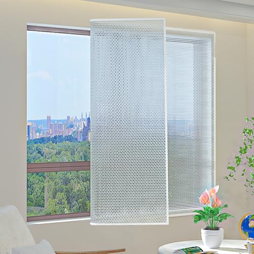 Magnetisches Fensterisolierungs Kälteschutz,Thermo Cover Wärmeschutzfolie Fenster Wärmeschutzvorhang Kälteschutz Fensterisolierung selbstklebend Wiederverwendbar von HFDASUENT