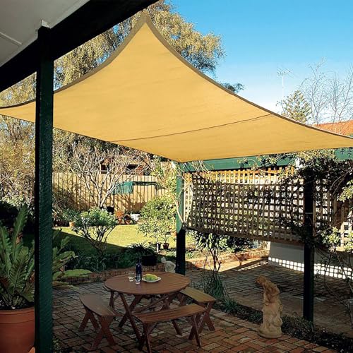 Schattennetz für Gewächshaus, Beige Garten Sonnenschutz Netz Sichtschutz Schattierungsnetz Mit ösen Sonnensegel Wärmeisolierung Für Pflanzen Balkon Terrassendach von HFDASUENT
