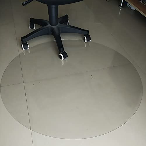 Schreibtischstuhl Unterlage Bodenschutzmatte Transparent Bürostuhl Unterlage Bodenschutz Büro StuhlBodenschutzmatte für Hartböden jeder Art für Büro Wohnen (Dick 1.5mm,150cm/58.5in) von HFDASUENT