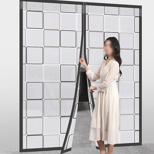 Thermovorhang Wärmeschutzvorhang,Türvorhang Thermo Kälteschutz Kälteschutz Wasserdicht Isoliervorhang für Wohnzimmer Balkontür Küchentür,ohne bohren von HFDASUENT