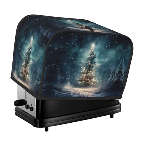 Waschbare 2-Scheiben-Abdeckung für Weihnachtsbaum-Schneetoaster mit Taschen, staubdicht und maschinenwaschbar von HFDERW
