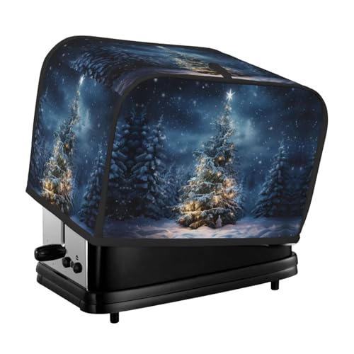 Waschbare 2-Scheiben-Abdeckung für Weihnachtsbaum-Schneetoaster mit Taschen, staubdicht und maschinenwaschbar von HFDERW
