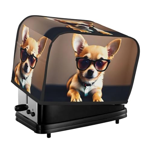Waschbare 2 Scheiben Chihuahua-Hundebrille, 1 Toaster-Abdeckung mit Taschen, staubdicht und maschinenwaschbar von HFDERW