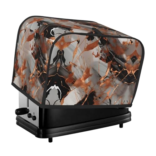 Waschbare 2-Scheiben-Marmor-Textur, Kupfer-Spritzer Toaster-Abdeckung mit Taschen, staubdicht und maschinenwaschbar von HFDERW
