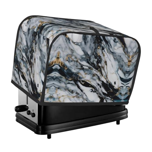 Waschbare 2-Scheiben-Marmor-Toaster-Abdeckung mit Taschen, staubdicht und maschinenwaschbar von HFDERW