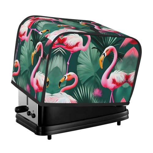 Waschbare 2-Scheiben-Palmblatt- und Flamingo-Toaster-Abdeckung mit Taschen, staubdicht und maschinenwaschbar Waschbare 2-Scheiben-Palmblatt- und Flamingo-Toaster-Abdeckung mit Taschen, staubdicht und maschinenwaschbar von HFDERW
