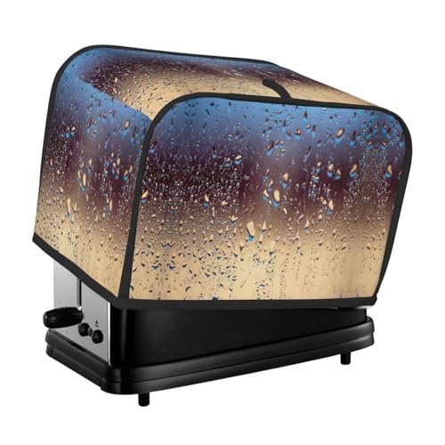 Waschbare 2-Scheiben-Regentropfen auf Glas-Toaster-Abdeckung mit Taschen, staubdicht und maschinenwaschbar von HFDERW