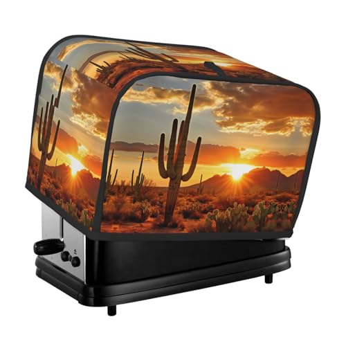 Waschbare 2-Scheiben-Wüste mit Kaktus-Toaster-Abdeckung mit Taschen, staubdicht und maschinenwaschbar Waschbare 2-Scheiben-Wüste mit Kaktus-Toaster-Abdeckung mit Taschen, staubdicht und maschinenwaschbar von HFDERW