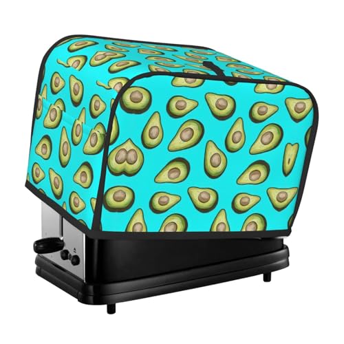 Waschbare 2 Scheiben frische tropische Früchte Avocado Toaster Abdeckung mit Taschen, staubdicht und maschinenwaschbar von HFDERW