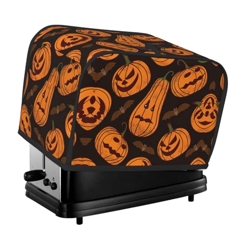 Waschbare 2-teilige Halloween-Kürbis-Toaster-Abdeckung mit Taschen, staubdicht und maschinenwaschbar Waschbare 2-teilige Halloween-Kürbis-Toaster-Abdeckung mit Taschen, staubdicht und maschinenwaschbar von HFDERW