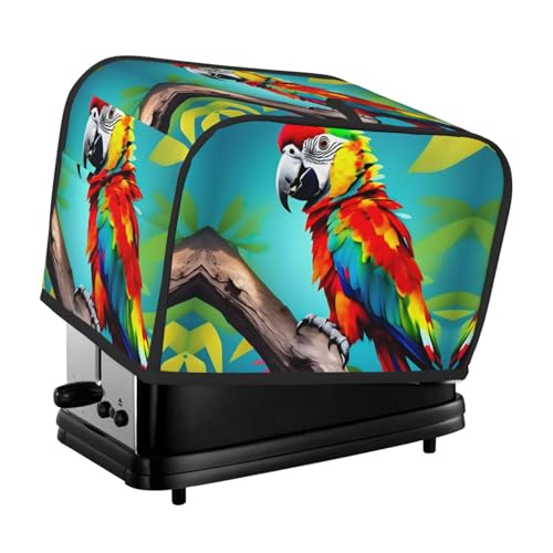 Waschbare 2-teilige Papageien auf Baum Toaster-Abdeckung mit Taschen, staubdicht und maschinenwaschbar Waschbare 2-teilige Papageien auf Baum Toaster-Abdeckung mit Taschen, staubdicht und maschinenwaschbar von HFDERW