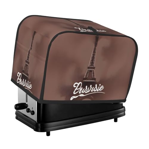 Waschbare Abdeckung für 2 Scheiben Pariser Kaffee Eiffelturm Toaster mit Taschen, staubdicht und maschinenwaschbar Waschbare Abdeckung für 2 Scheiben Pariser Kaffee Eiffelturm Toaster mit Taschen, staubdicht und maschinenwaschbar von HFDERW