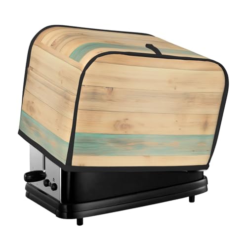 Waschbare Toaster-Abdeckung mit 2 Scheiben, altes Holzbrett, staubdicht und maschinenwaschbar von HFDERW