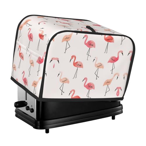 Waschbarer 2-Scheiben-Flamingo-Toaster-Bezug mit Taschen, staubdicht und maschinenwaschbar von HFDERW
