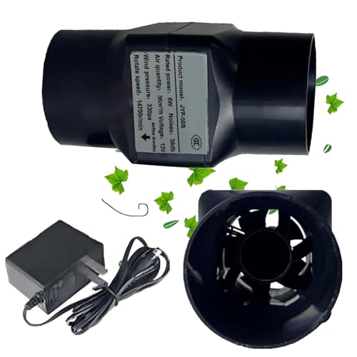 HFDJRWK 6W Belüftungs- Und Abluftverstärker 2-Zoll-12v-abluftventilator Luftzirkulationsdiffusor Kleines Gebläse Luftzirkulationsdiffusor Kleines Gebläse(Normal Power) von HFDJRWK