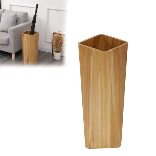 HFDTS Minimalistischer Regenschirmeimer im chinesischen Stil, Regenschirmhalter aus Massivholz for den Haushalt, Regenschirmhalter fürs Büro, kreatives geometrisches High-End-Regenschirmregal von HFDTS