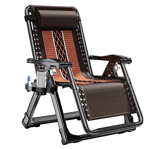 Aluminiumlegierung liegende Lounge -Stuhl, Metallschnalle, um den Klappstuhl der Rückenlehne anzupassen, Fabric Sun Lounger, mit Mobiltelefonhalter, Cuphalter Outdoor Beach Stuhl (Farbe: Keine Matte) von HFERTSCN