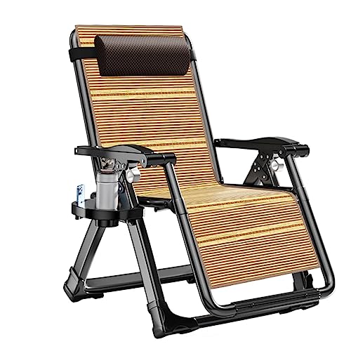 Aluminiumlegierung liegende Lounge -Stuhl, Metallschnalle, um den Klappstuhl der Rückenlehne anzupassen, Fabric Sun Lounger, mit Mobiltelefonhalter, Cuphalter Outdoor Beach Stuhl (Farbe: Sommermatte) von HFERTSCN