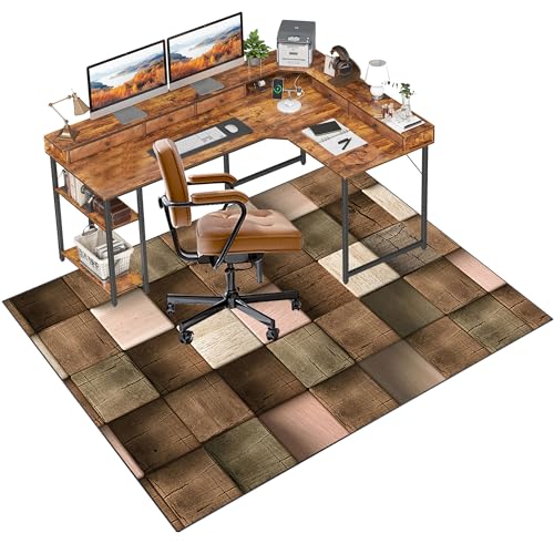 Anti -Schlupf -Schreibtischstuhl Mat 120x150 cm für Teppichböden - Bürokabärte und Bodenschutz - Perfekt für den Gebrauch von Zuhause und Büro, Computerstuhlmatte FANDIAO von HFERTSCN
