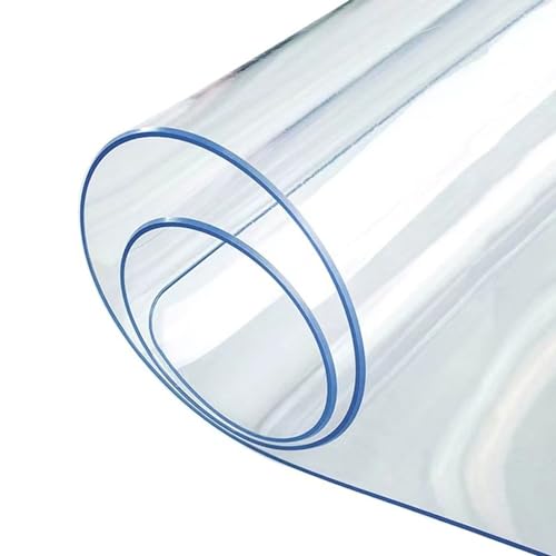 Clear Office Stuhl Matte für Teppich- und Bodenschutz - wasserdichte transparente Schreibtischmatte für Vinyl, Hartholz und Fliesen - Hochleistungsabdeckung ohne Schlupftisch (51 x 63in) FANDIAO von HFERTSCN