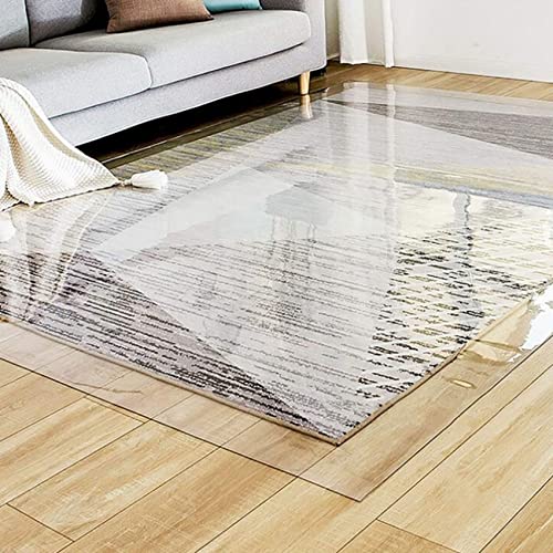 Clear Plastic Teppich Protector Runner 100cmx150 cm Nonskid Transparent Matte für Office Desk Stuhl oder Esstisch Teppiche Floor Protector 140 cm breit FANDIAO von HFERTSCN